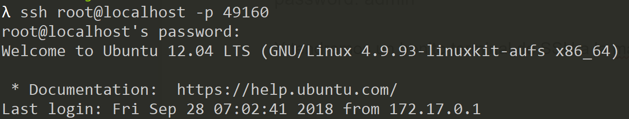 Docker shell